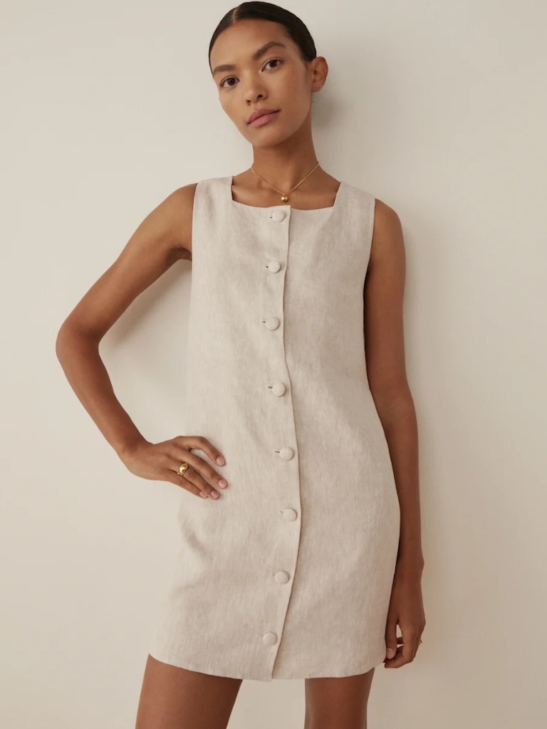 Reformation "Danna" Linen Dress, Xl, Never Worn